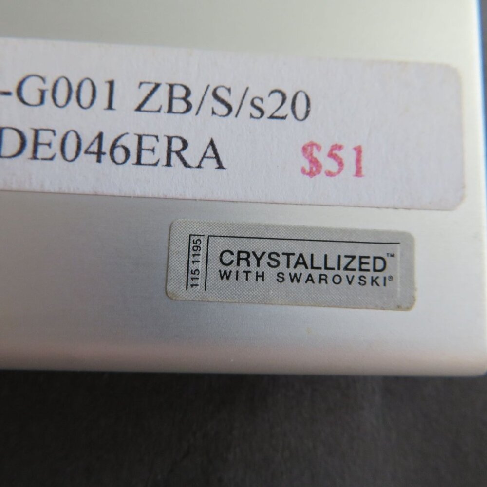 Swarovski Crystal Zebra Stripe Business Card Holder Case - Picture 4 of 10